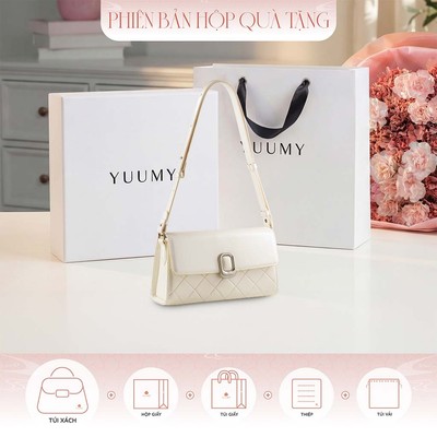 Bộ hộp quà YUUMY (Túi đeo vai nữ YUUMY YN329 + Hộp quà YHQ3T + Túi giấy YTG3T + Túi rút BVR3838 + Thiệp cảm ơn YBT1)