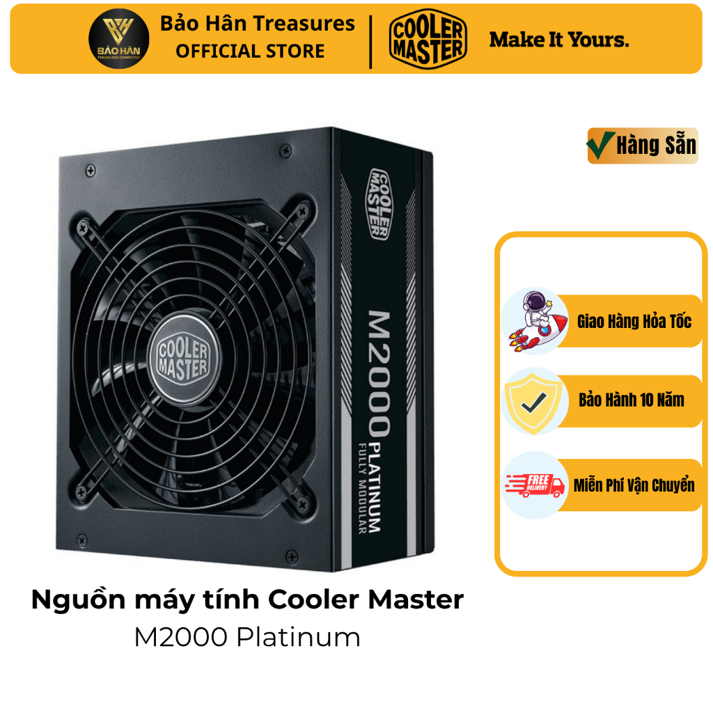 Nguồn Máy Tính Cooler Master M2000 Platinum 230V - Hàng Chính Hãng