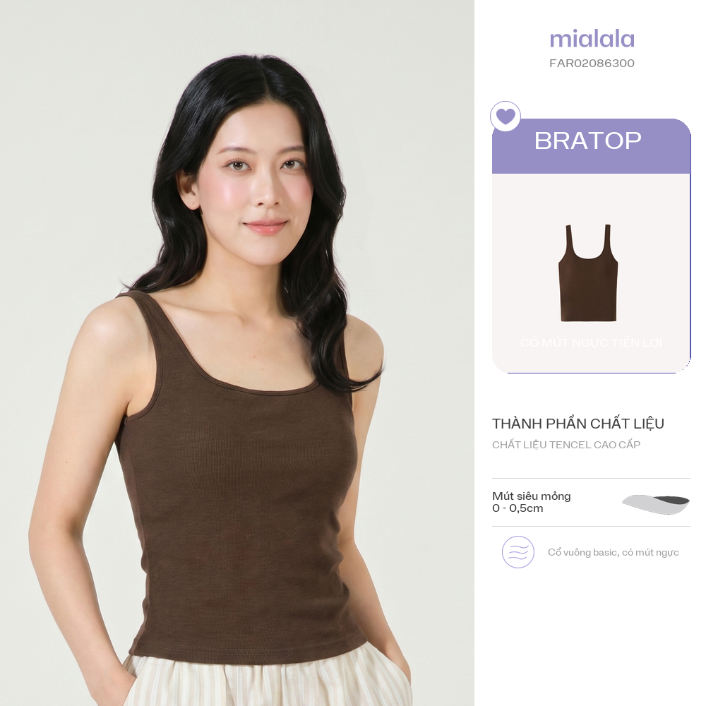 Mialala Áo Bratop 2 Dây 6300 Chất Liệu Tencel Cao Cấp Có Sẵn Mút Ngực Tiện Lợi Phù Hợp Mùa Hè