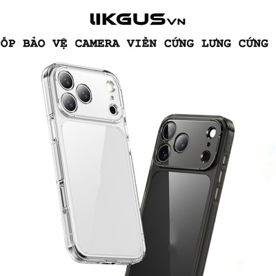 Ốp Lưng Trong Suốt Không Ố Vàng Chính Hãng LIKGUSVN Dùng Cho Ip-Lưng Cứng Viền Cứng-Bảo Vệ Camera