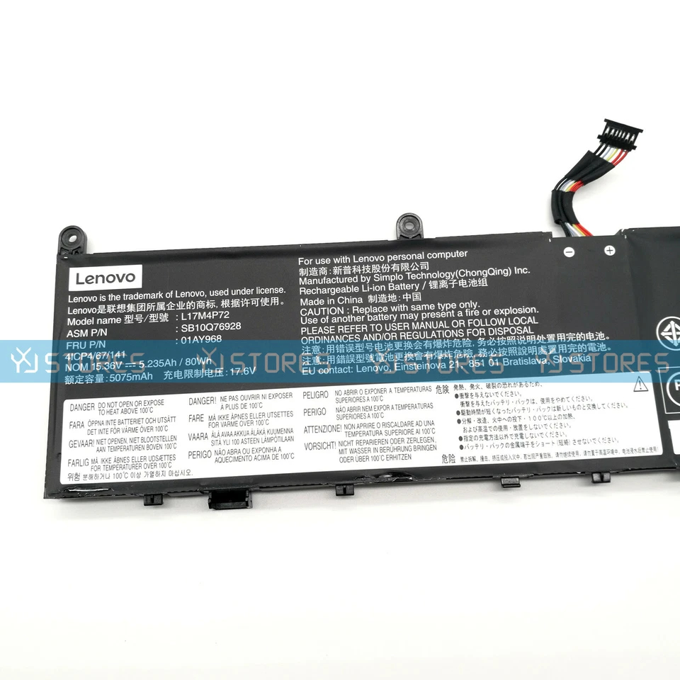 Pin Lenovo ThinkPad X1 Extreme 1st 2nd Gen, ThinkPad P1 1st 2nd 2018 2019 L17C4P72 L17M4P72 L18M4P71