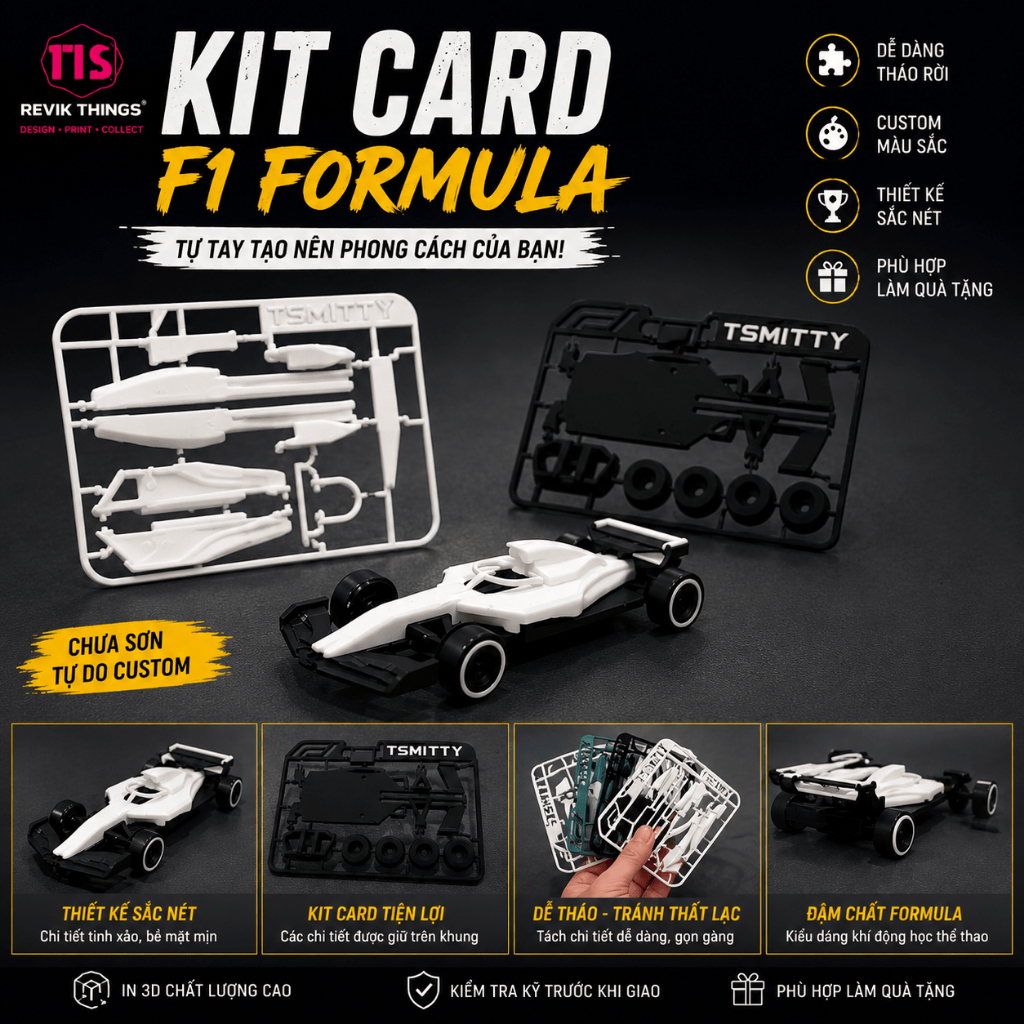 Mô Hình Xe Đua F1 Kit Card In 3D – Tự Lắp Ráp Siêu Thú Vị