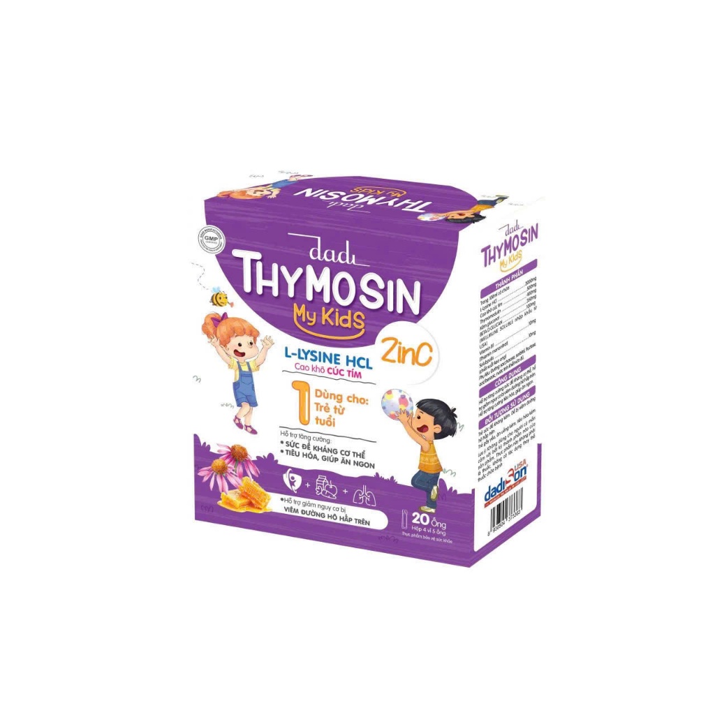 Siro tăng đề kháng cho bé Dadi Thymosin My giúp tăng đề kháng - Thymomodulin - Beta Glucan - Kẽm Vit