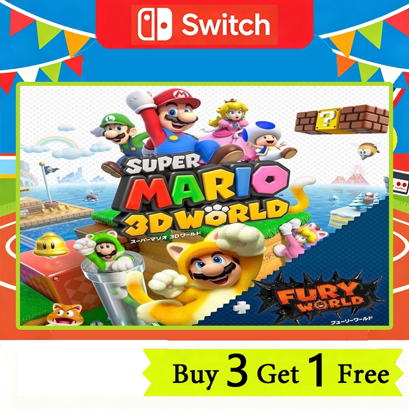 Super Mario 3D World + Bowser's Fury Nintendo Switch Game Mua 3 Tặng 1
