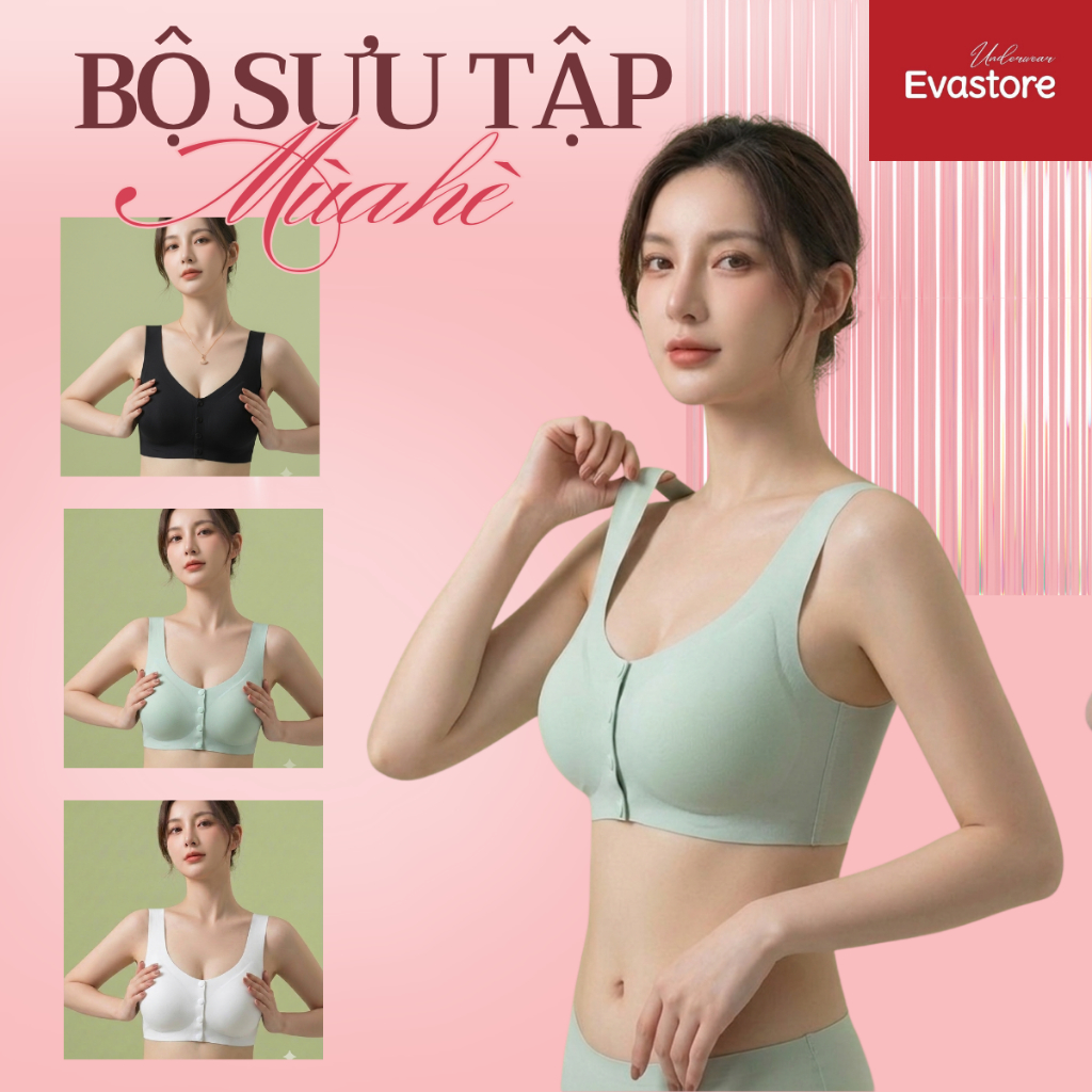 Áo ngực không gọng cài trước thoải mái mát mềm mại P08