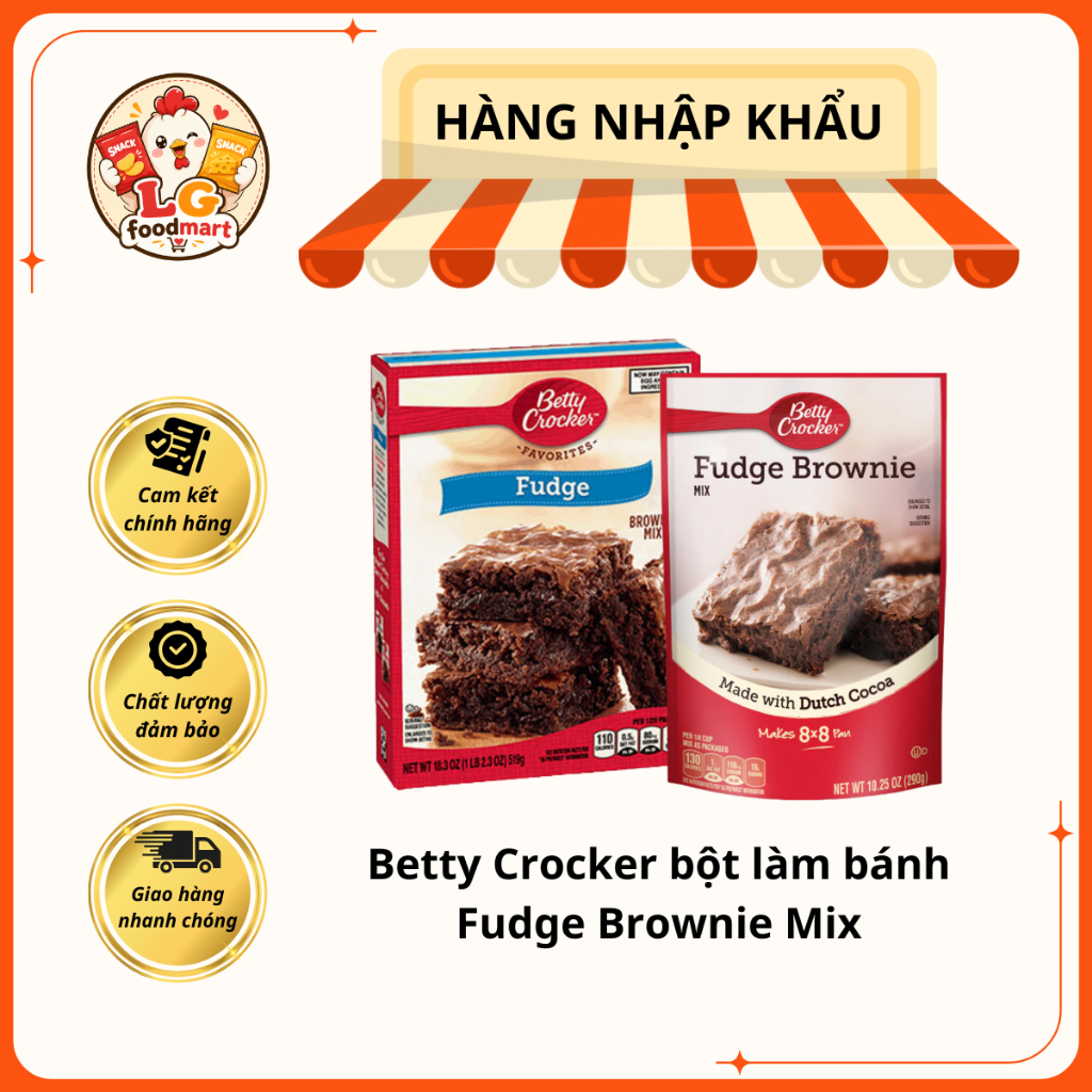 Betty Crocker Bột làm bánh Fudge Brownie mix