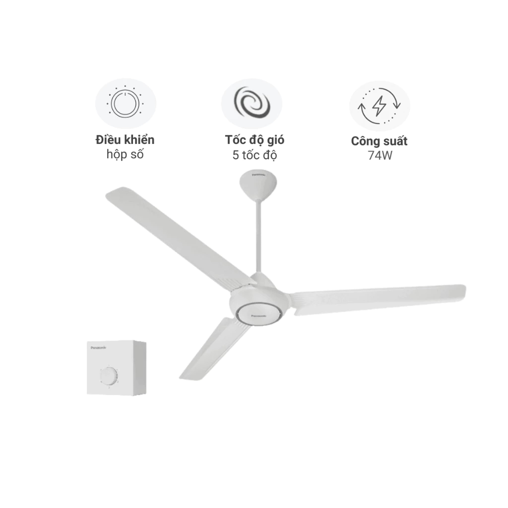Quạt trần Panasonic F-60FV2 Công suất 74W thế hệ mới