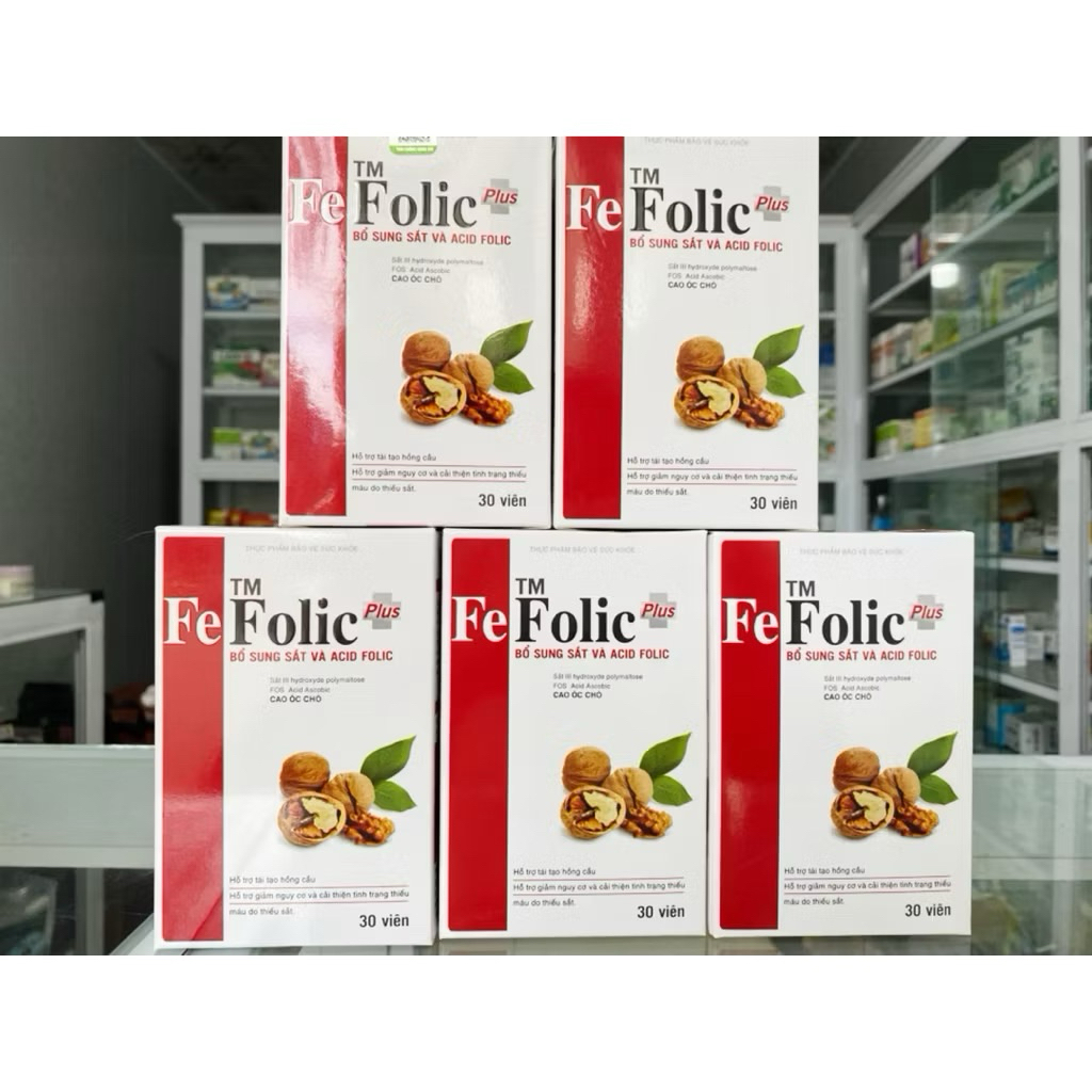 Fe Folic Plus – Bổ Sung Sắt & Acid Folic (Hộp 30 Viên)