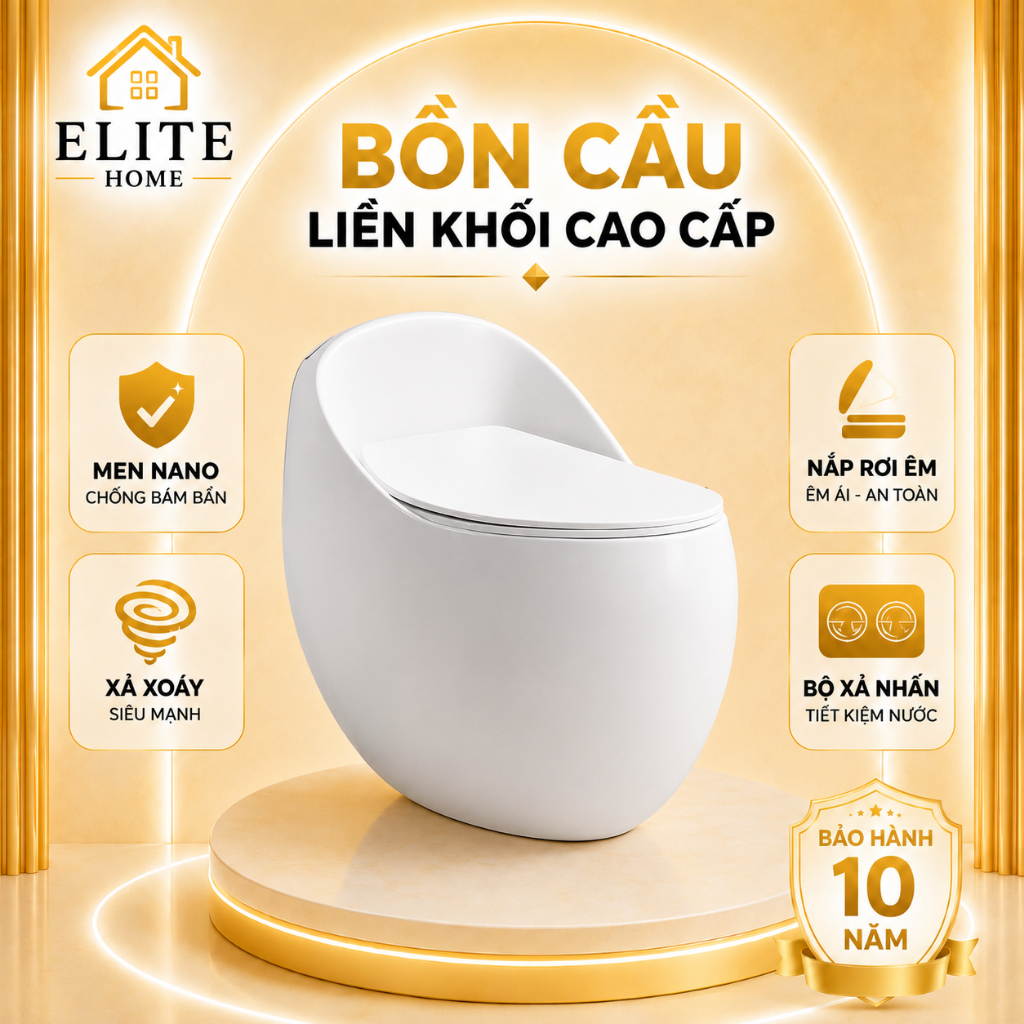 Bồn cầu trứng, bệt vệ sinh F-T04