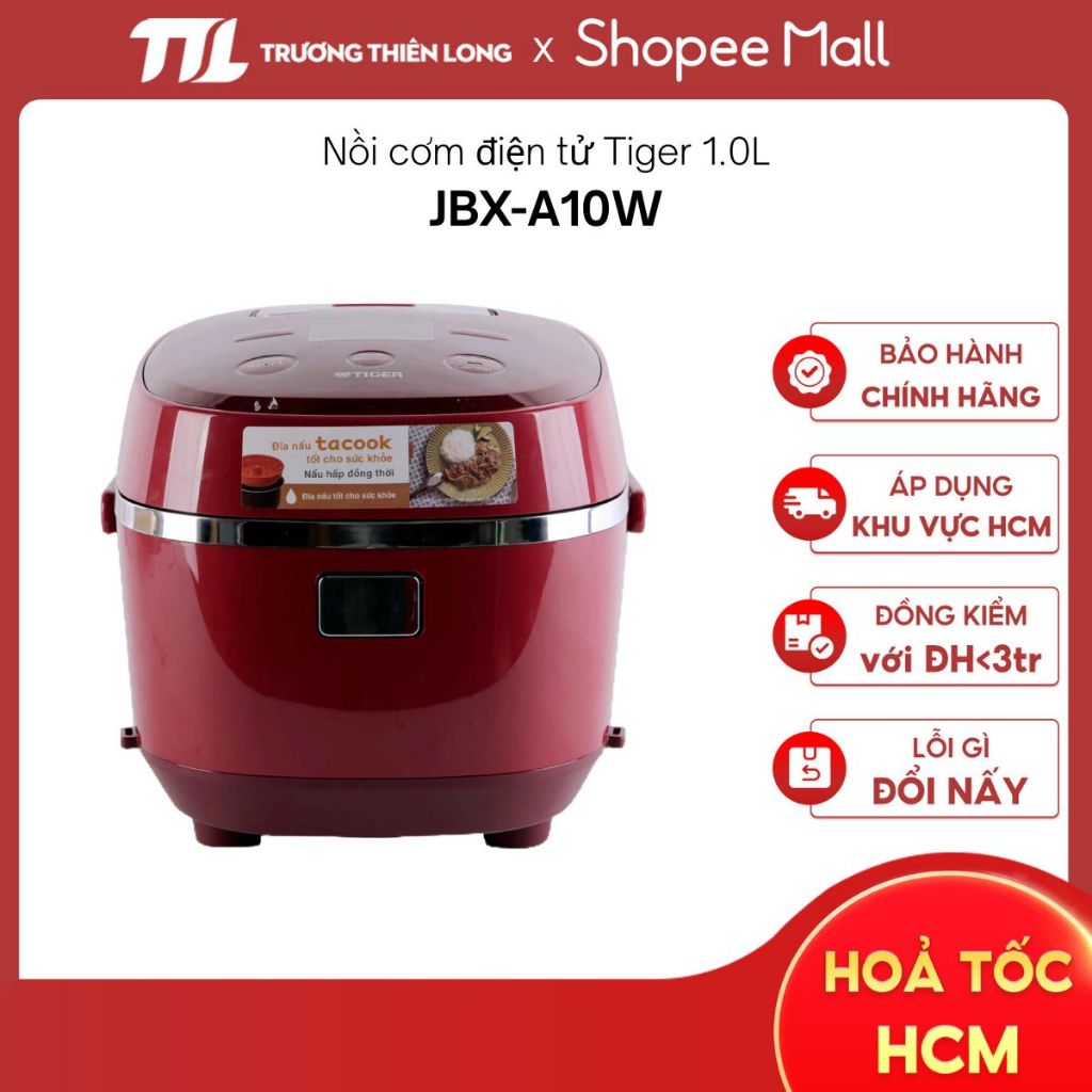 JBX-A10W | Nồi Cơm Điện Tử TIGER 1 Lít JBX-A10W - Tacook – 5 trong 1 {Có hỏa tốc HCM}