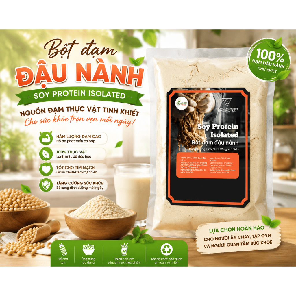 Bột Đạm Đậu Nành Isolated Soy Protein 500gr / 1Kg