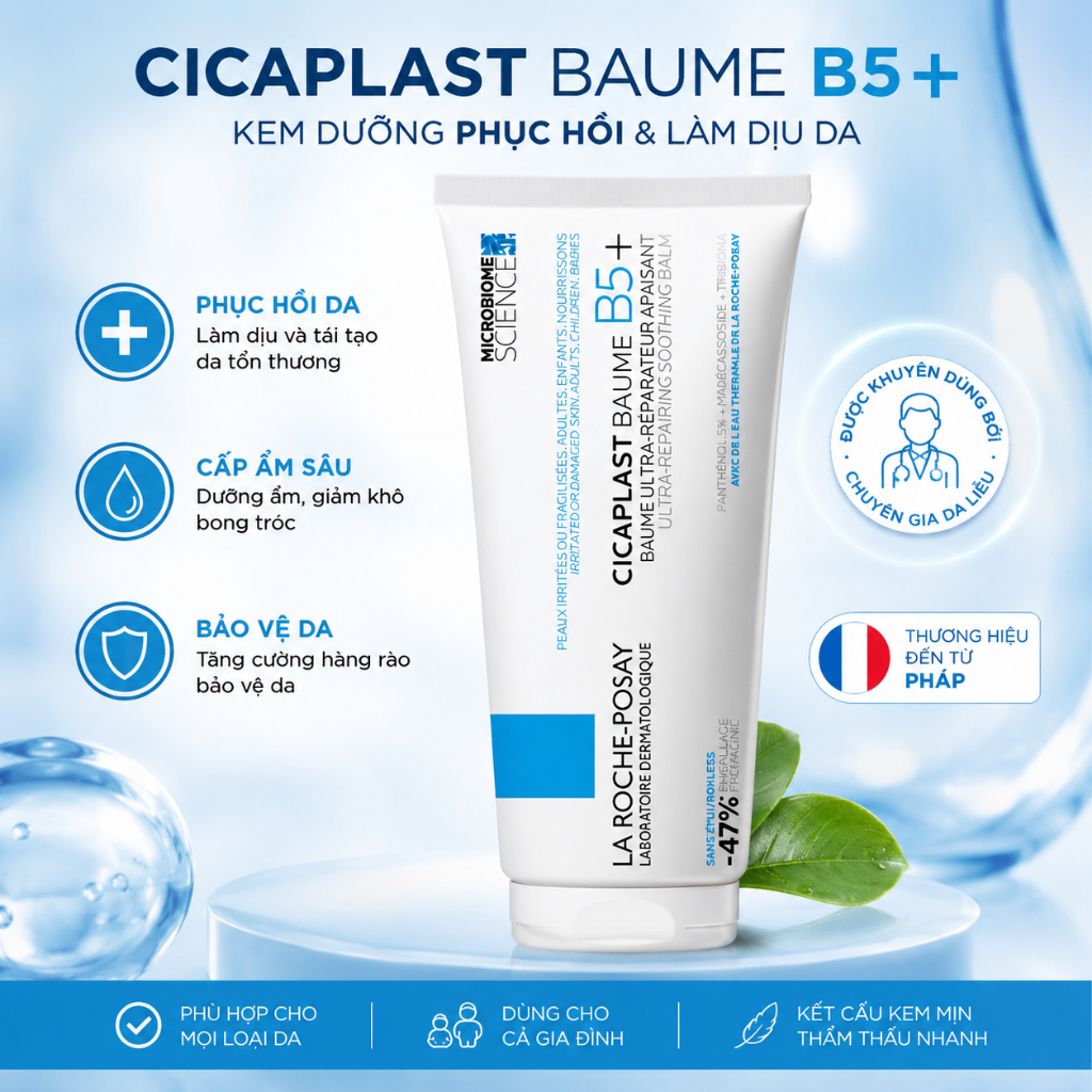 Kem phục hồi da B5 La Roche Posay Cicaplast Baume 100ml