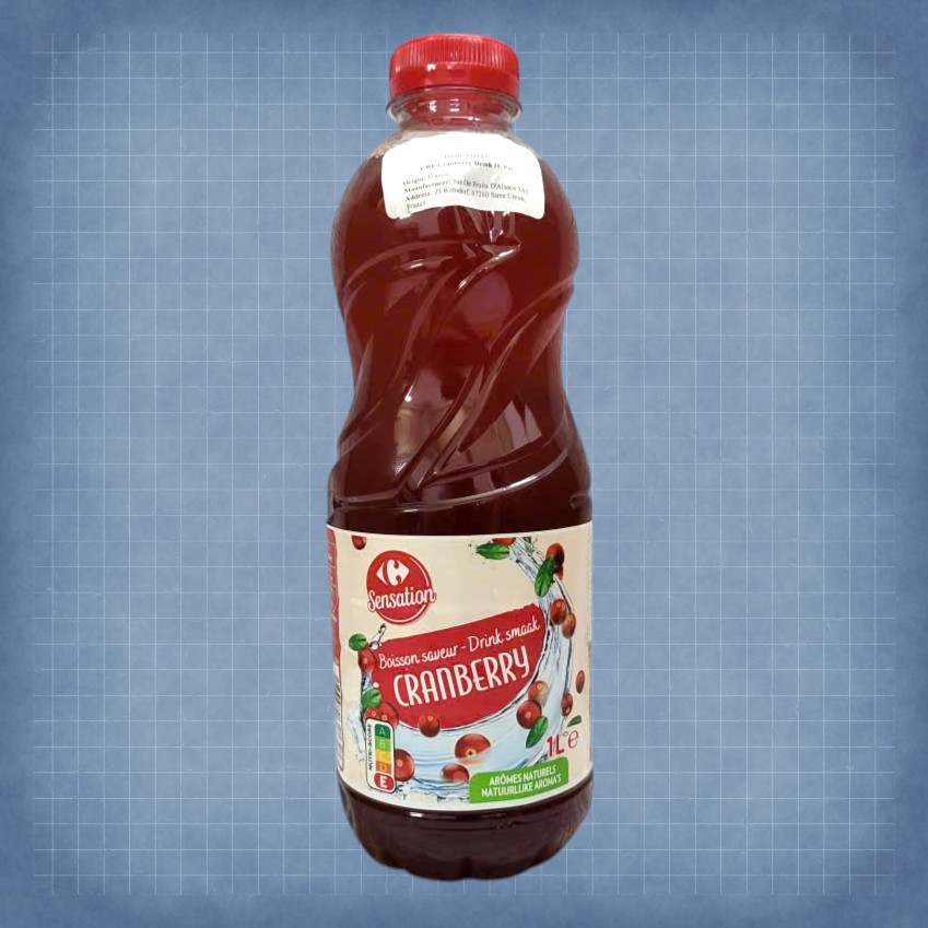SENSATION << chai 1 Lít >> NƯỚC ÉP NAM VIỆT QUẤT PHÁP CARREFOUR Cranberry Juice