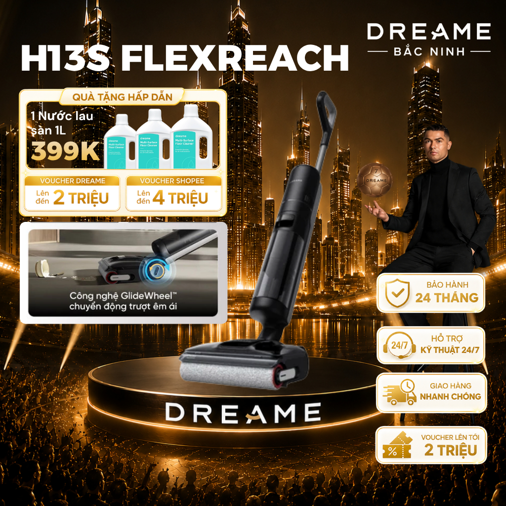 [GIÁ RẺ NHẤT] Dreame H13s Flexreach/ H13 Flexreach | Máy Hút Bụi Lau Nhà | Lực Hút 21000Pa