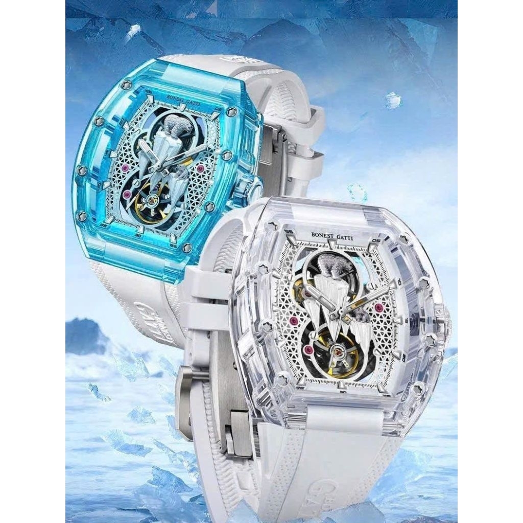 [Chính Hãng 100%] Đồng Hồ Nam Bonest Gatti BG6002 (6002) Máy Cơ (Automatic) Kính Sapphiare Mặt Siz 4
