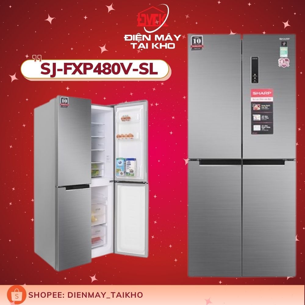 Tủ lạnh Sharp Inverter 401 lít Multi Door SJ-FXP480V-SL