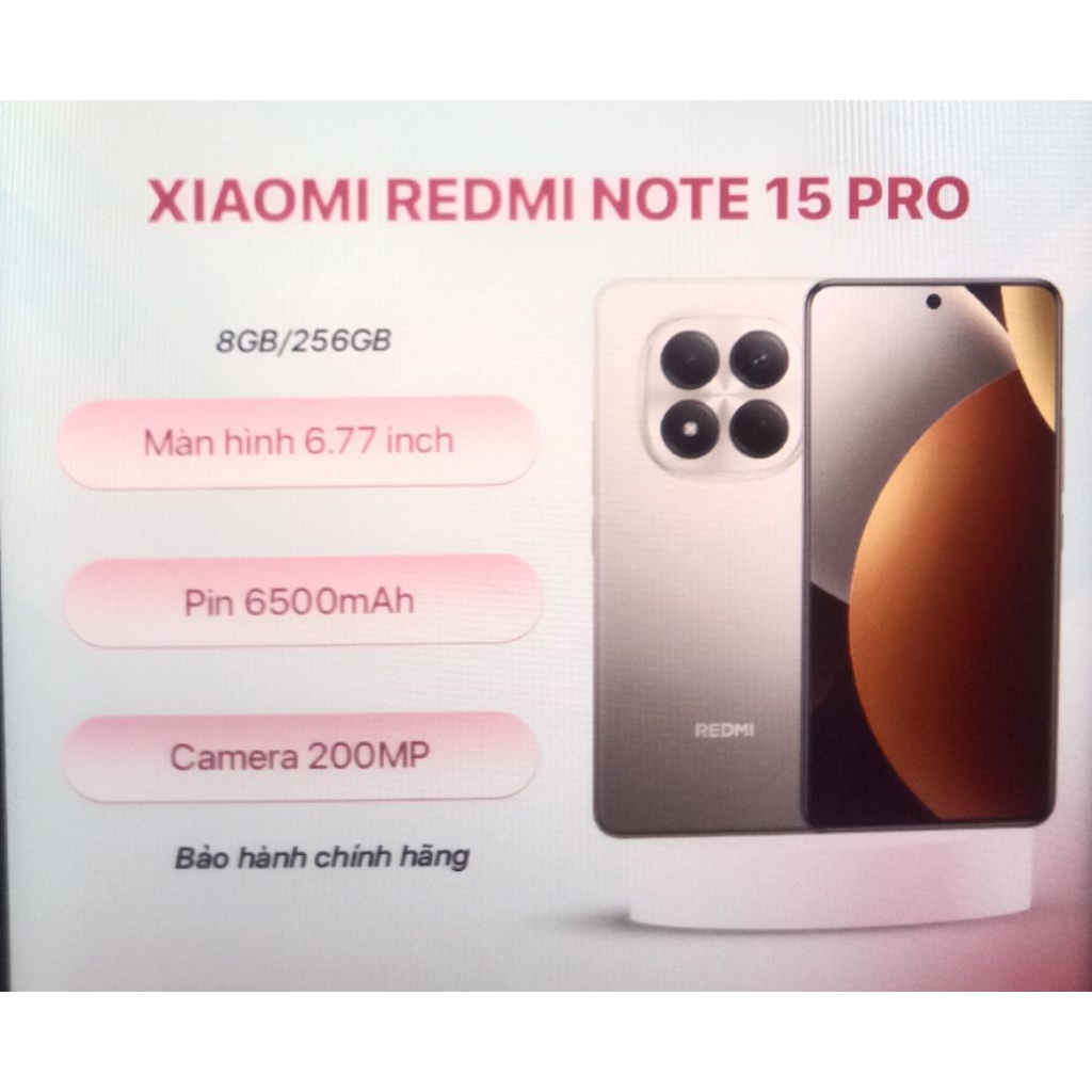 Xiaomi Redmi Note 15pro bản 8GB/256GB