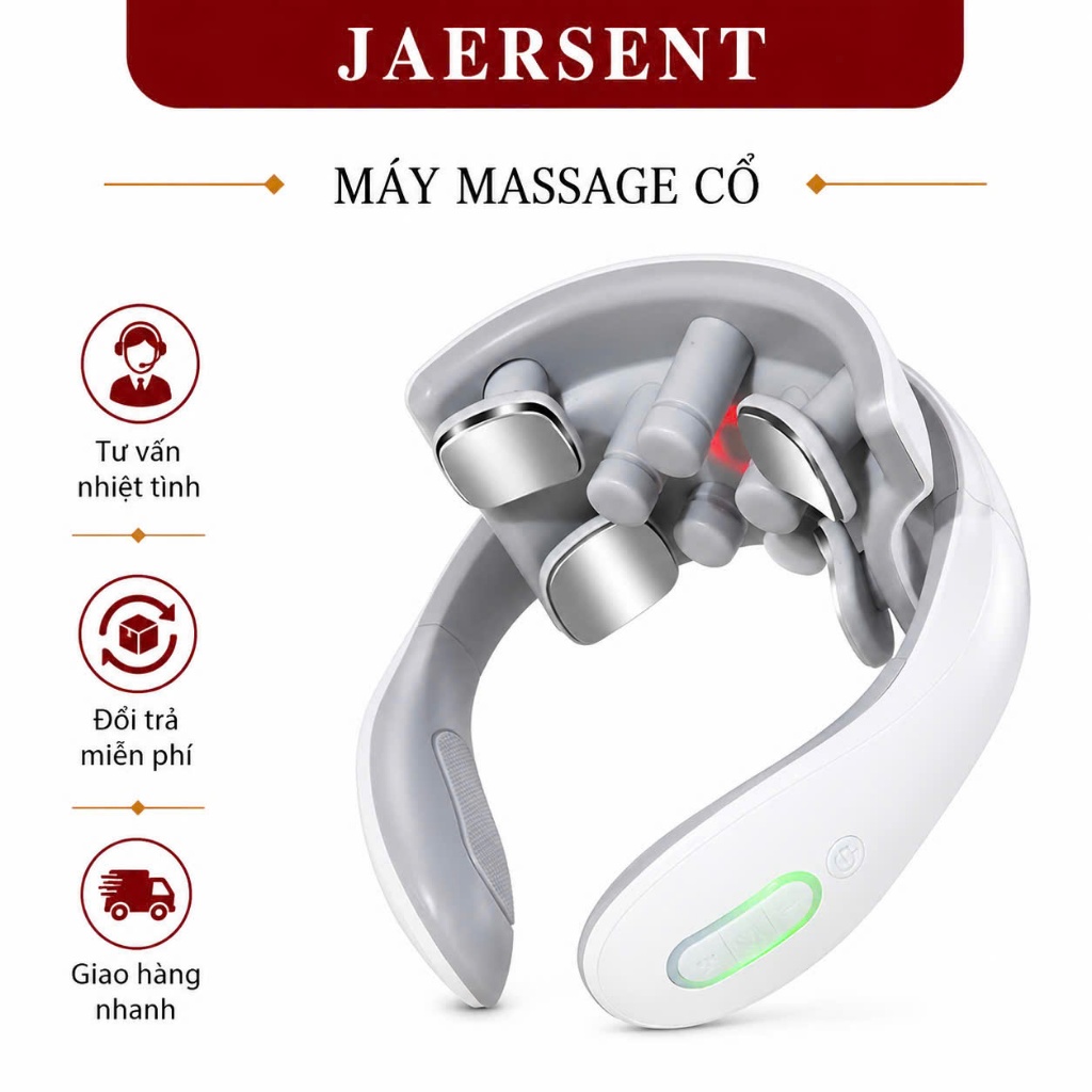 Máy Massage Cổ Vai Gáy JT88 Thiết Kế Nhỏ Gọn 5 Đầu Rung Giúp Thư Giãn Hiệu Quả