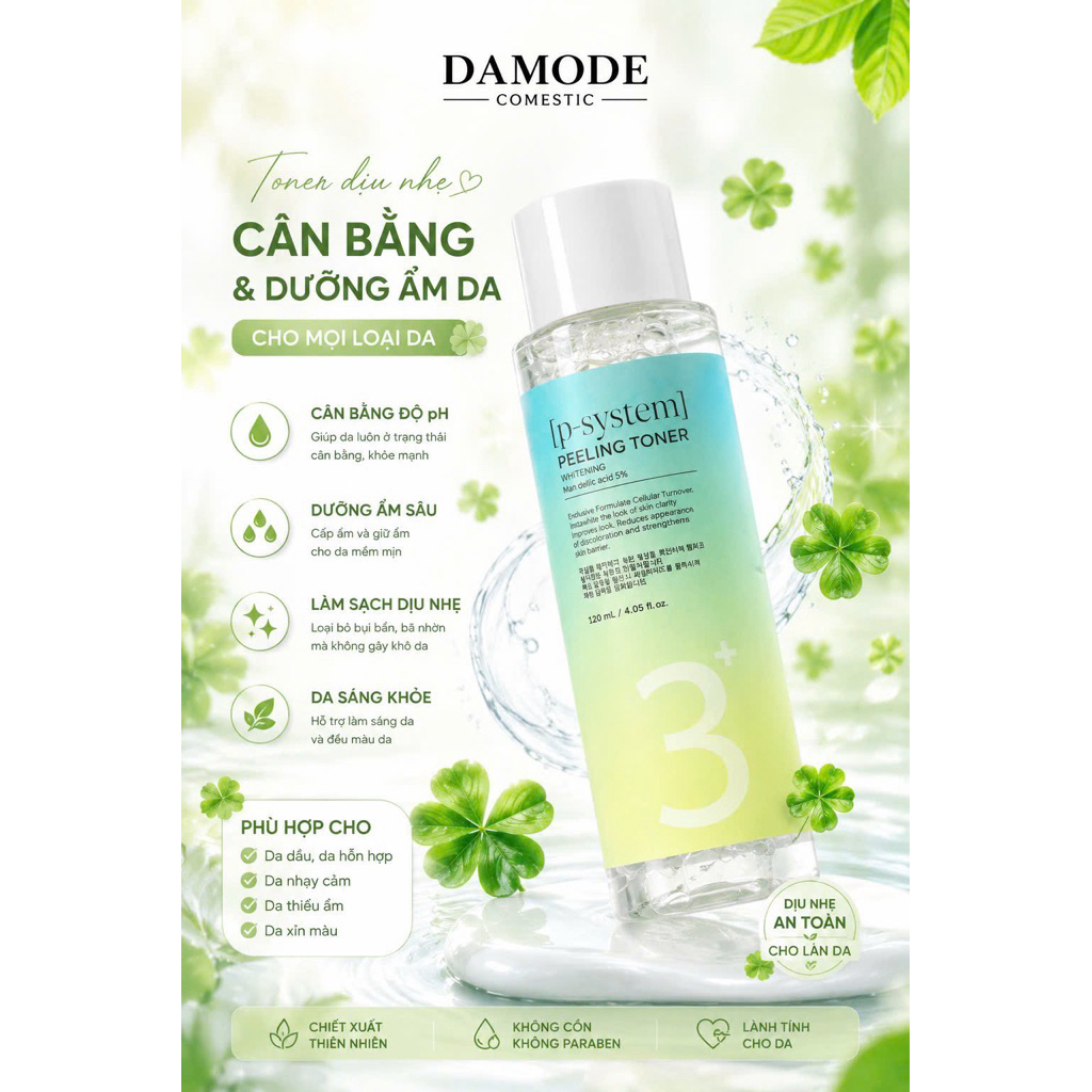 Nước Tẩy Tế Bào Chết P-System – Dưỡng Da Peeling Toner Damode