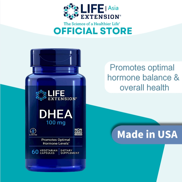 Life Extension DHEA 100mg 60 Viên Nang Chay Bổ Sung DHEA Hỗ Trợ Cân Bằng Nội Tiết USA