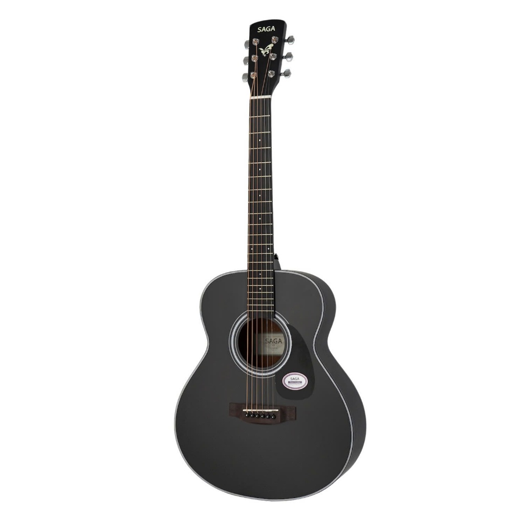 Đàn Guitar Acoustic, Guitar thùng - Saga GS600BK (GS600 BK) - Black, 36 inch, 3/4 Grand Auditorium, 