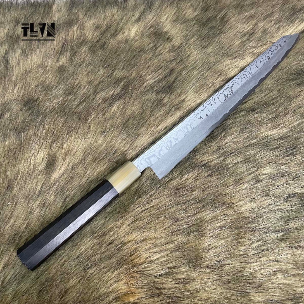 TLVN-Dao Bếp Cao Cấp dao cắt Sashimi dao Kiritsuke Yanagi damascus thép Bohler K110