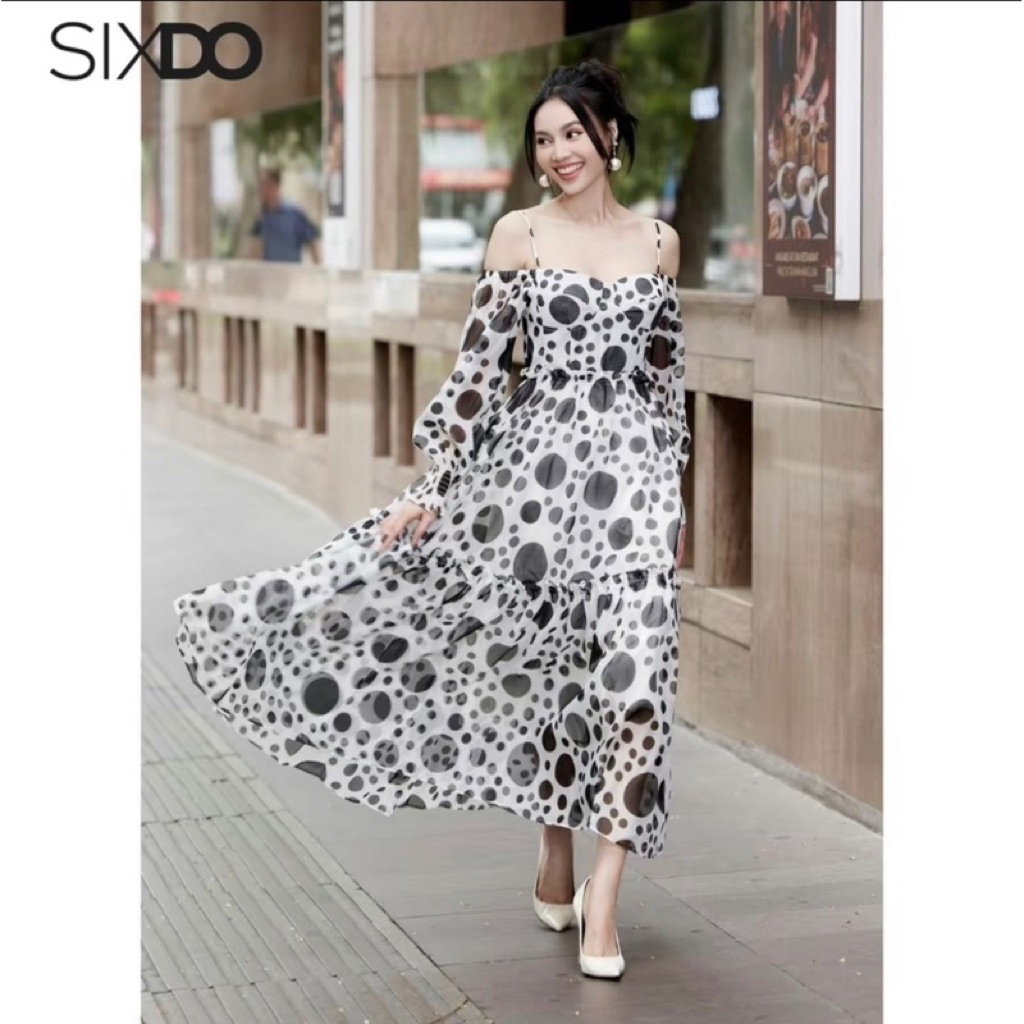 (Chính Hãng) Váy maxi voan hãng Sixdo Newtag size S
