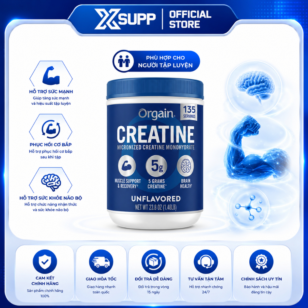 Orgain Creatine Monohydrate Powder 675g Unflavored