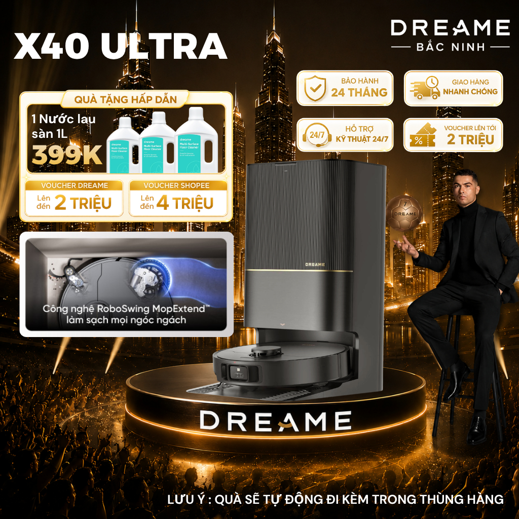 [GIÁ RẺ NHẤT] Dreame L50s Pro Ultra | Robot Hút Bụi Lau Nhà | Lực Hút 30.000Pa, Tự Giặt Giẻ 100°C