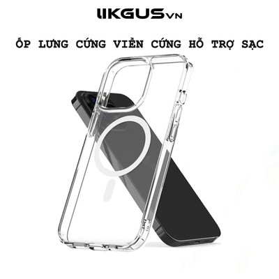 Ốp Lưng Trong Chống Ố Vàng LIKGUSvn Chính Hãng Cho IP12-17/PROMAX| Siêu Mỏng | Hỗ Trợ Sạc Không Dây