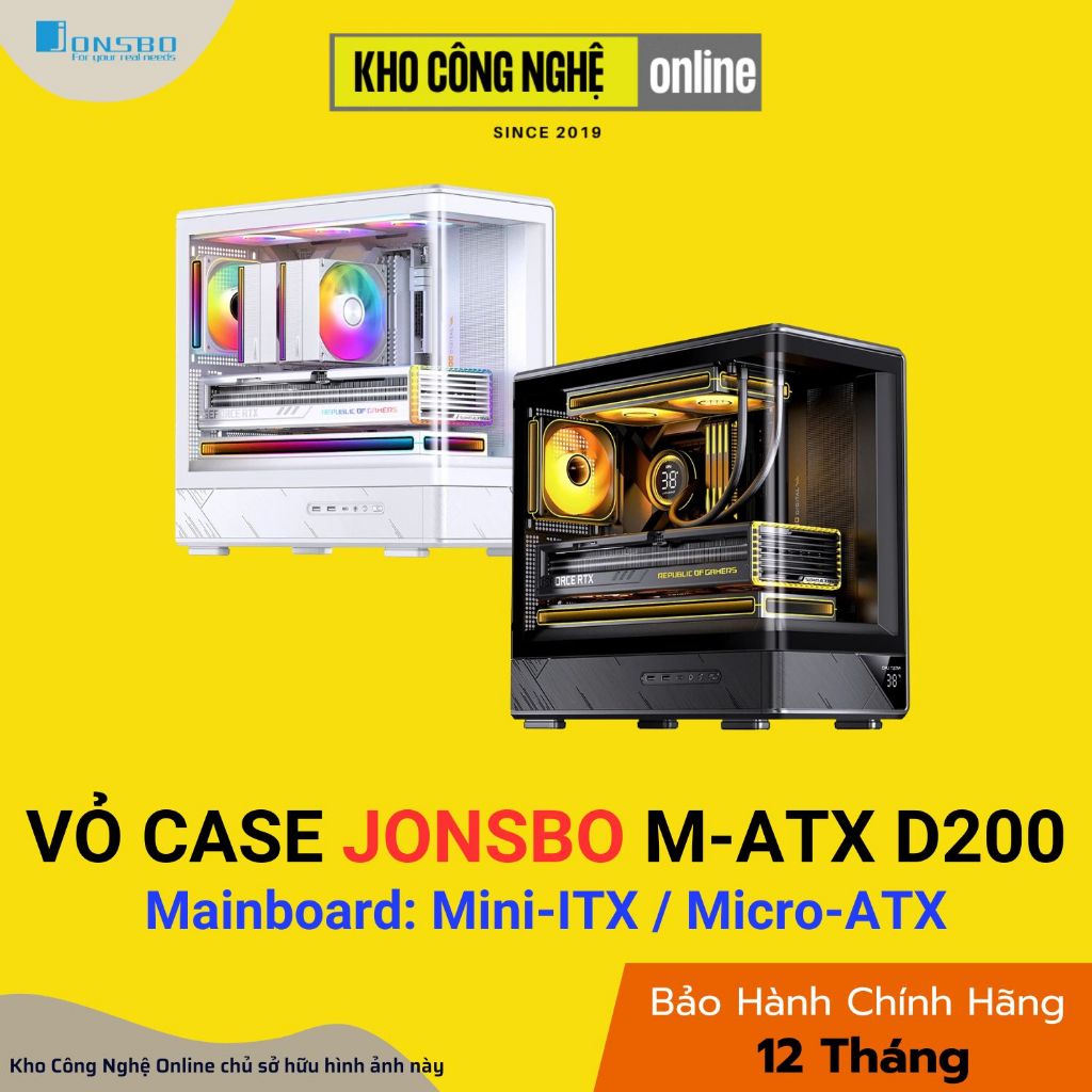 Vỏ Case Máy Tính JONSBO M-ATX D200 (Hàng Chính Hãng)