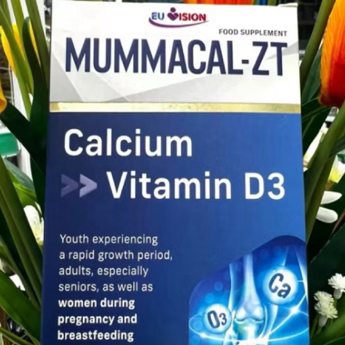 MummaCal-ZT - Bổ sung Canxi, Vitamin D3, tăng hấp thu Canxi, giúp xương chắc khỏe (Hộp 30 Viên)