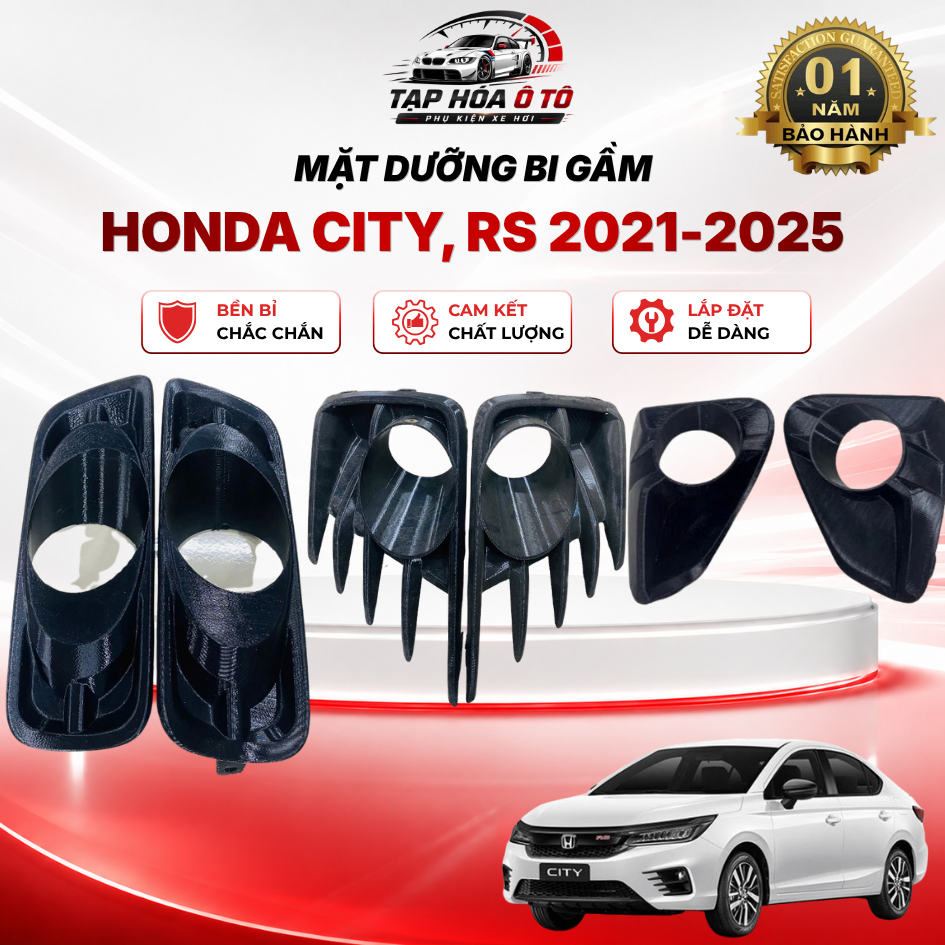 Mặt Dưỡng Bi Gầm Honda City 2012, RS 2021-2023-2024, City 2025 | Nhựa PETG Cao Cấp In 3D Siêu Bền Bả