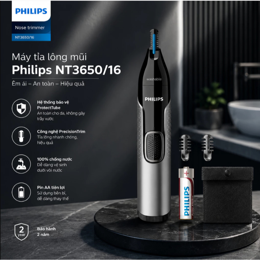 Máy tỉa lông mũi Philips NT3650/16