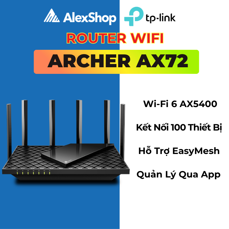 Archer AX72 Phát WiFi 6 Tp-Link One Mesh AX5400 - Chính Hãng