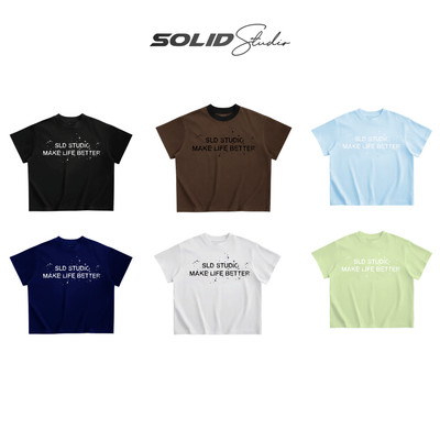 [DEAL MỞ BÁN] Áo Thun Boxy "MAKE" Solid Studio Local Brand Unisex Nam Nữ Oversize - TS70