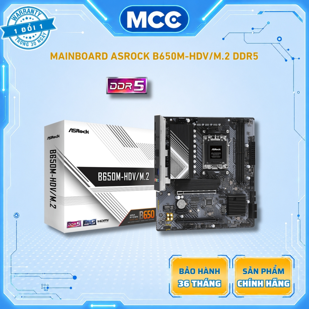 Mainboard ASRock B650M-HDV/M.2 DDR5 ( AM5 - mATX )