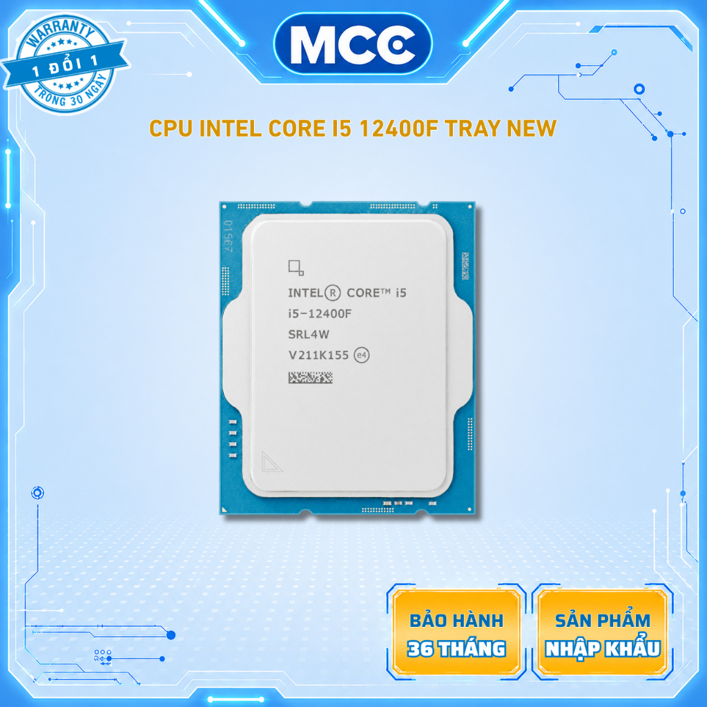 CPU Intel core i5 12400F Tray NEW ( Full VAT )