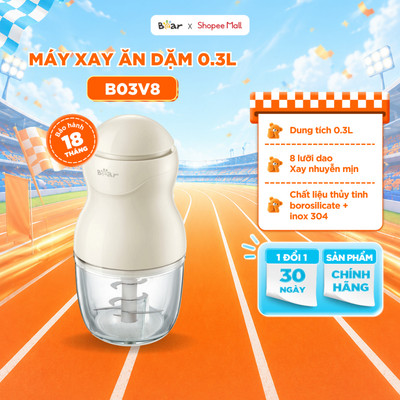 Máy Xay Ăn Dặm Cho Bé Bear Mini Máy Xay 8 lưỡi Cho Bé Ăn Dặm Máy Xay Thịt Cầm Tay Máy Xay Cháo Máy Xay Mini GR-B03V8