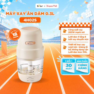 Máy Xay Ăn Dặm Bear 0.3L Máy Xay Thực Phẩn Cho Bé Ăn Dặm Cối Thủy Tinh Máy Xay Thịt Ăn Dặm CH-4H02S