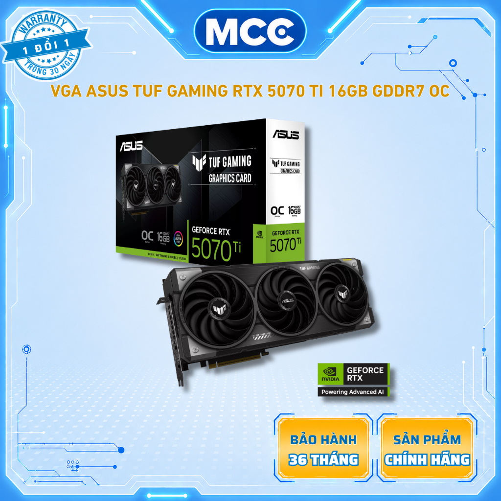 VGA Asus TUF Gaming RTX 5070 Ti 16GB GDDR7 OC