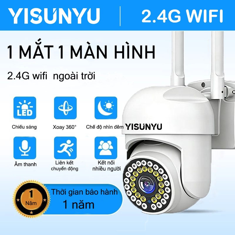YISUNYU Camera YISUNYU PTZ mini 3MP Xoay 360°, 36 LED, chống nước, hồng ngoại…