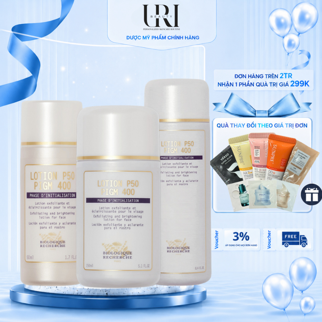 [Công Ty] BIOLOGIQUE RECHERCHE Lotion P50 PIGM 400 – Lotion Chăm Sóc Da Sáng Mịn 50ml/150ml