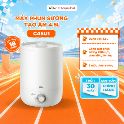 Máy Phun Sương Tạo Ẩm Bear Máy Tạo Độ Ẩm Phun Sương Làm Mát, Máy Dưỡng Ẩm Không Khí Máy Xông Dung Tích 4.5L JSQ-C45U1