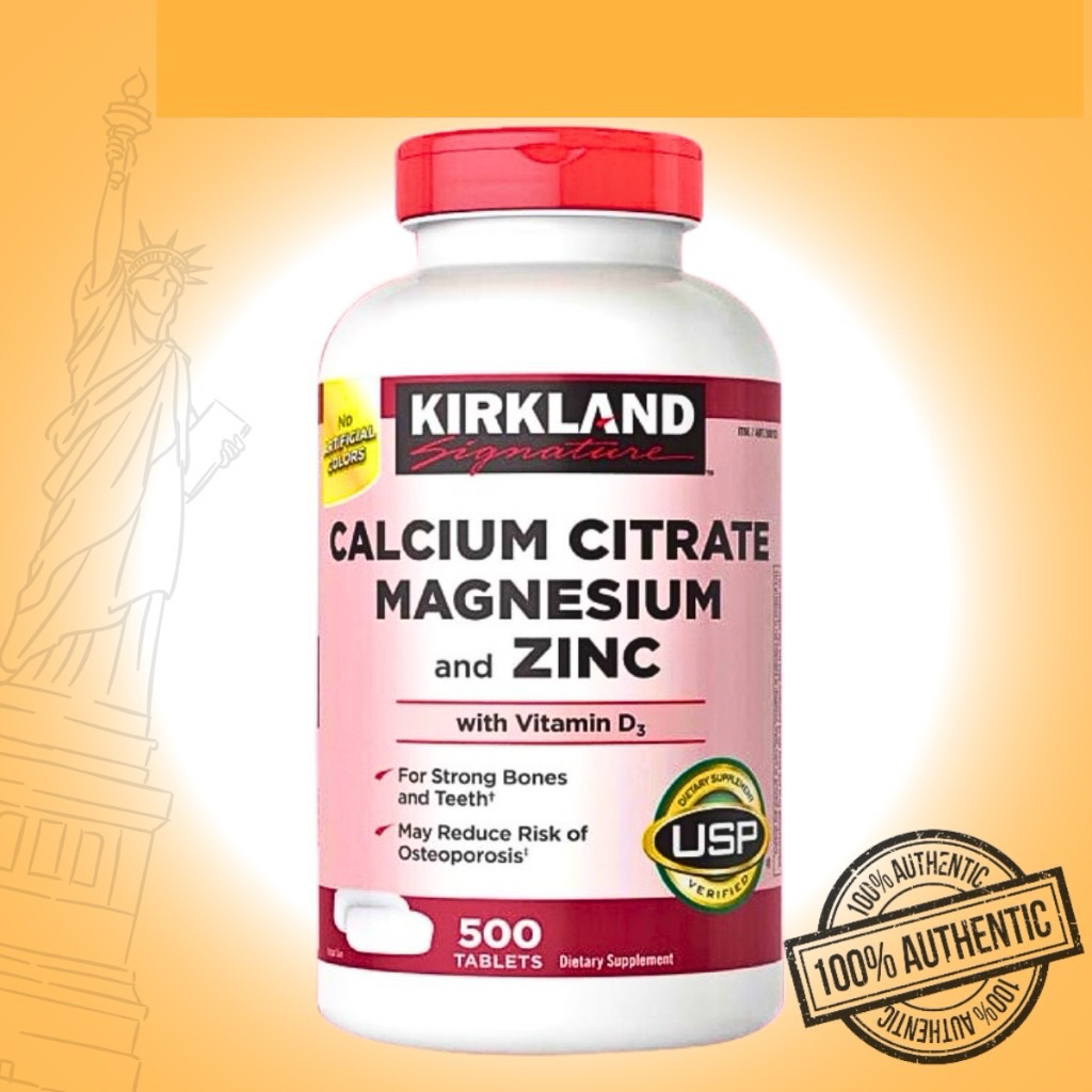 Viên uống Kirkland Calcium Citrate Magnesium and ZinC Mỹ 500 viên