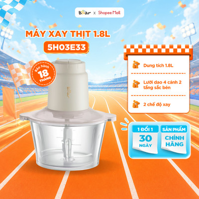 Máy Xay Thịt BEAR 1.8L Công Suất 300W Máy Xay Tỏi Ớt, Xay Đồ Ăn Dặm Cho Bé Máy Xay Hạt Tiêu Động Cơ Mạnh Mẽ CH-5H03E33