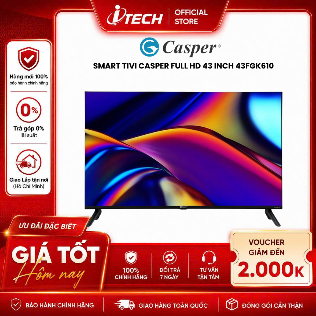 43FGK610 - Google Tivi Casper FHD 43 inch 43FGK610 - Hàng chính hãng