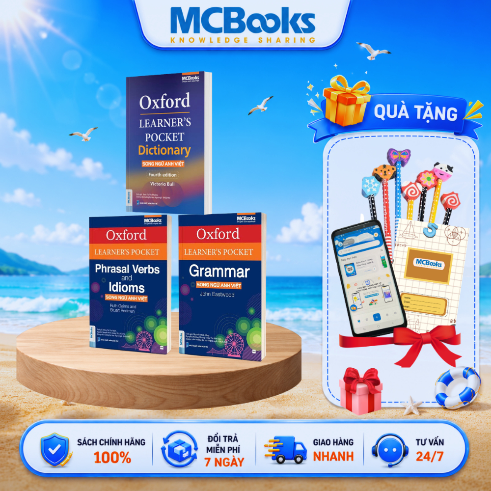 Sách - Combo Oxford Learner’s Pocket Grammar-Dictionary-Phrasal Verbs and Idioms - Song ngữ Anh Việt