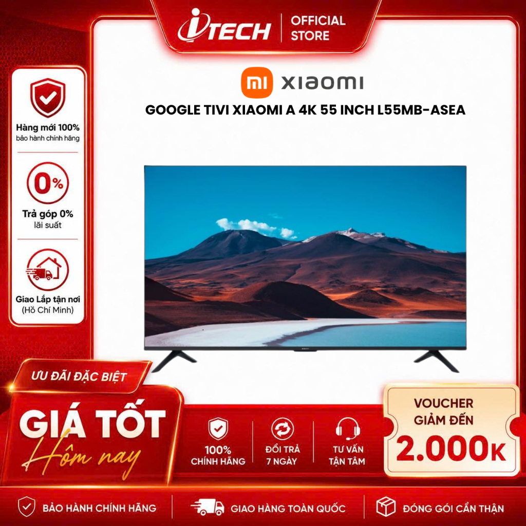 Google Tivi Xiaomi A 4K 55 inch L55MB-ASEA - Hàng chính hãng