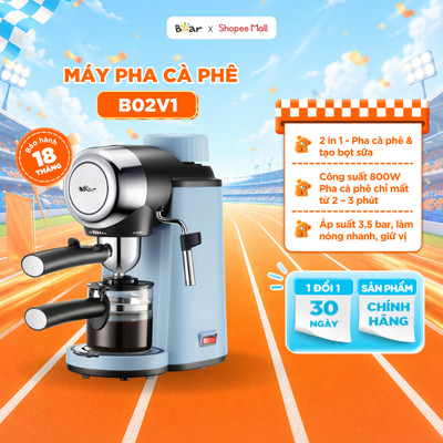 Máy Pha Cà Phê Bear Tự Động Pha Cafe, Espresso, Cappuccino, Pha Cà Phê Kiểu Ý, Giữ Nhiệt Lâu, Công Suất Lớn CF-B02V1